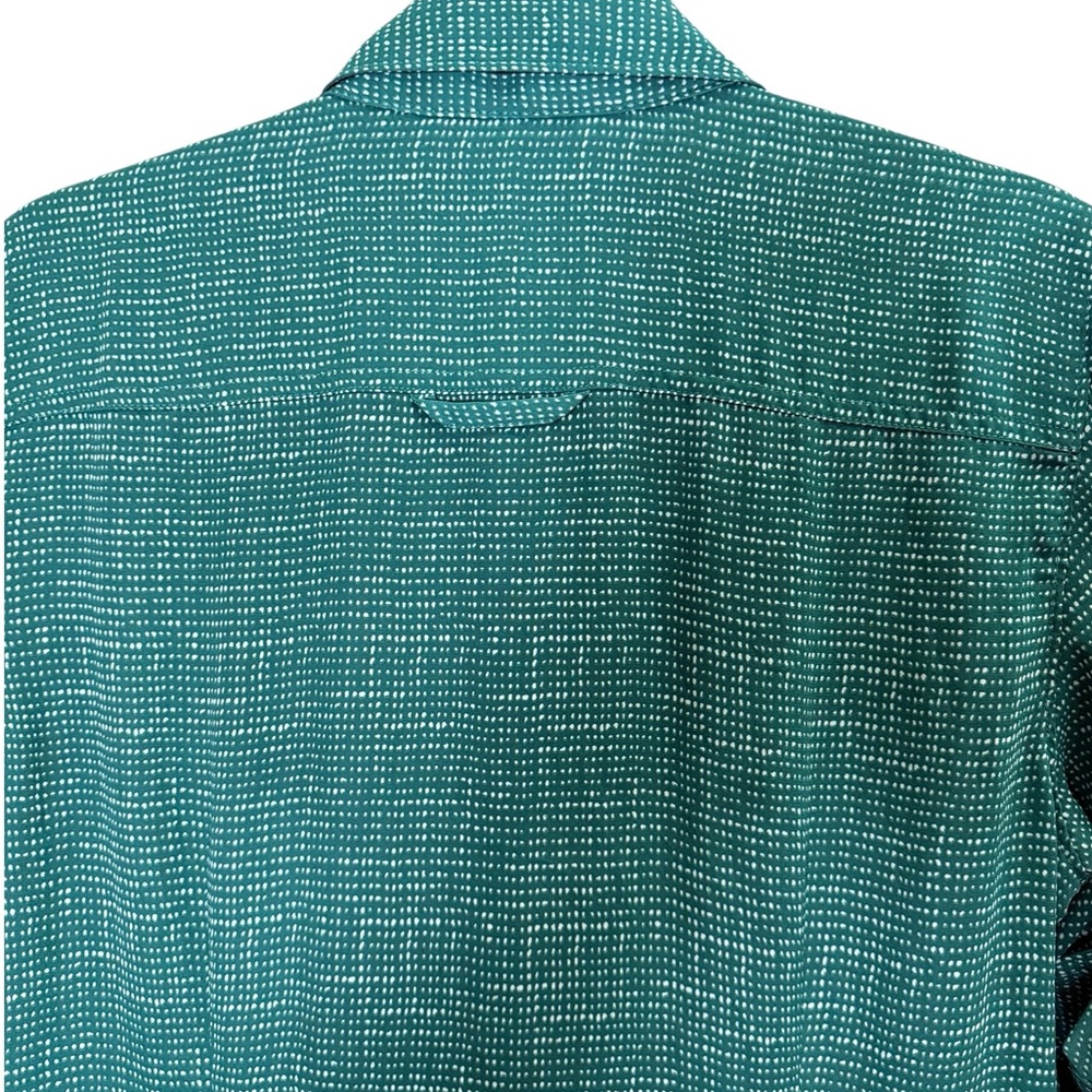 Cabi Women’s Green and White Print Midi Shirt Dress sz L - Picture 6 of 11